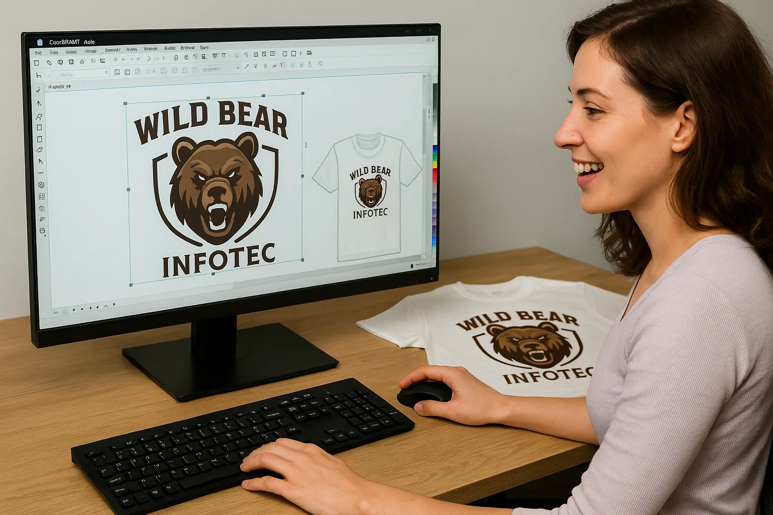 Carteler&iacute;a creada con CorelDRAW