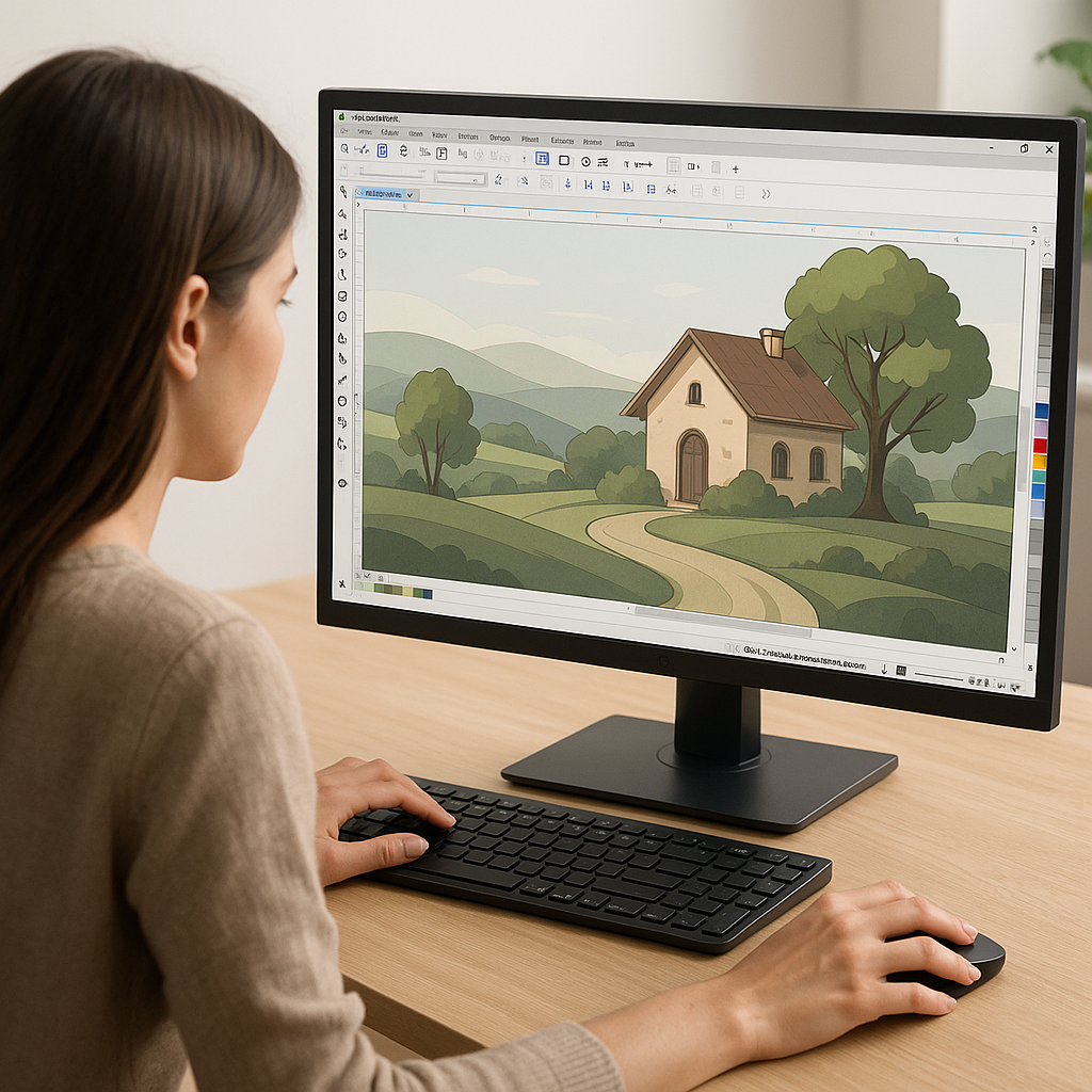 Creación de ilustración en CorelDRAW